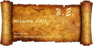 Weigang Edit névjegykártya